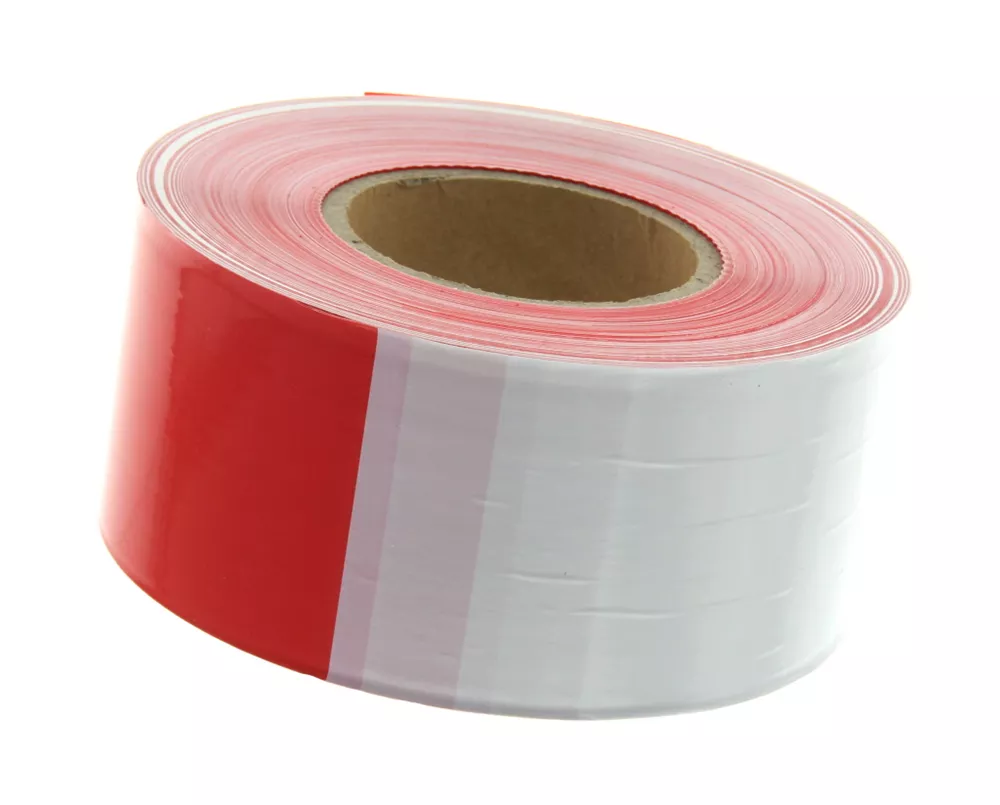Barrier tape Red/White 8cm 500m