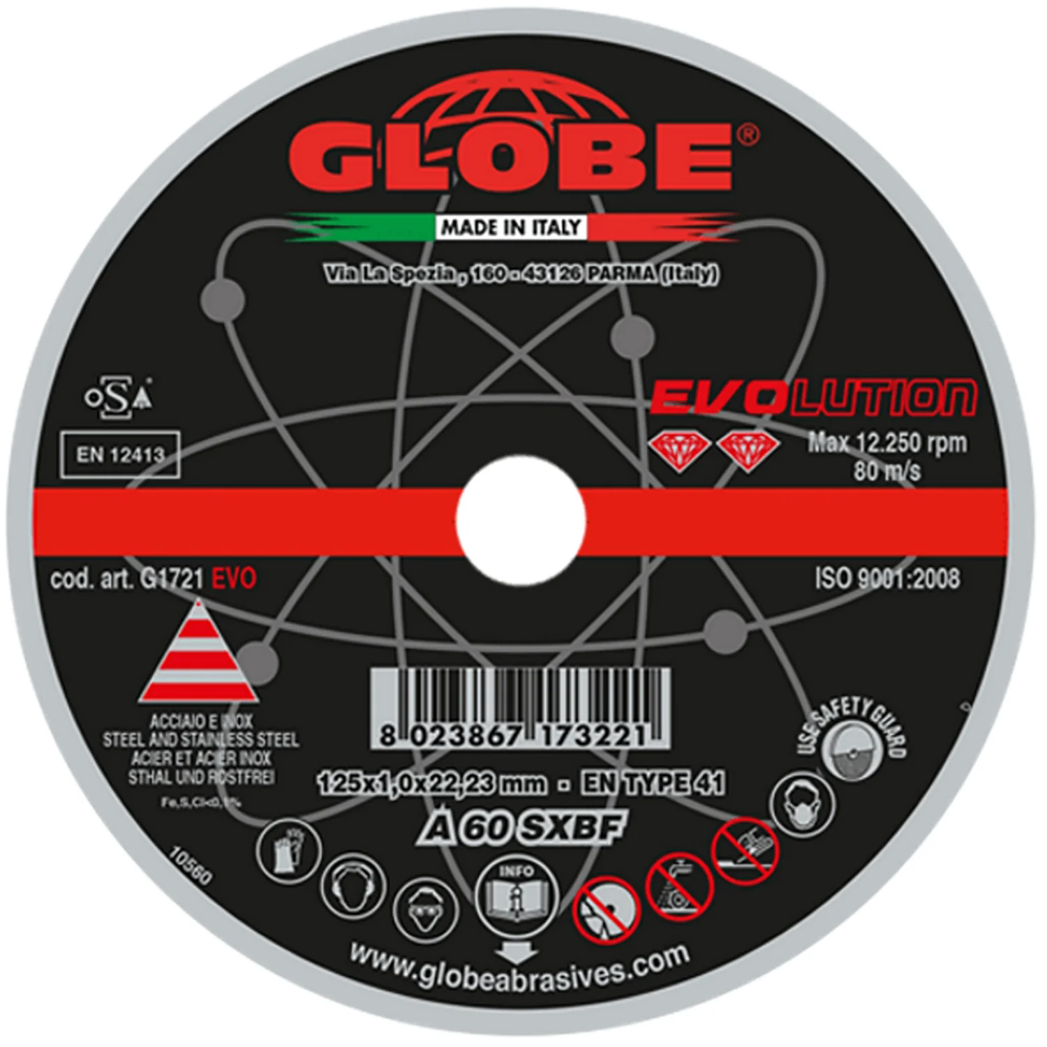 Cutting disc 125 × 1.0 x 22.2 mm A60SX
