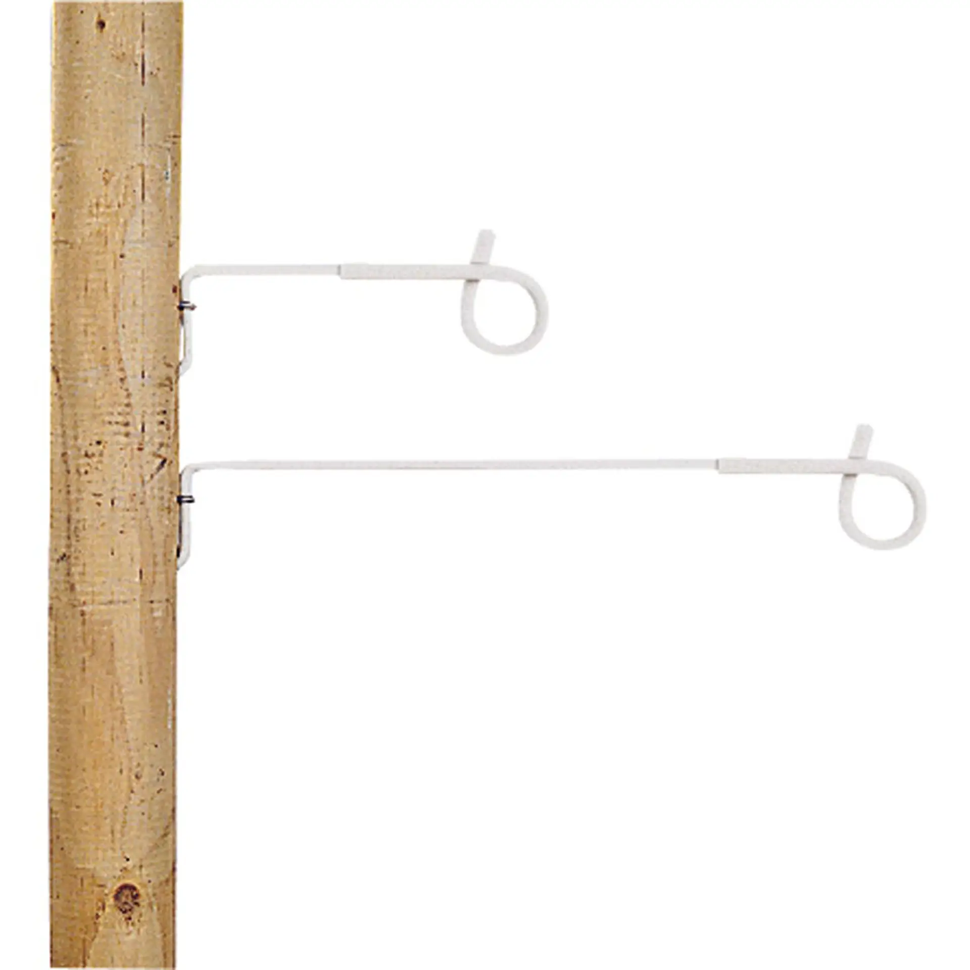 Gallagher Distance Isolator Curl Tail 40cm White - Wood