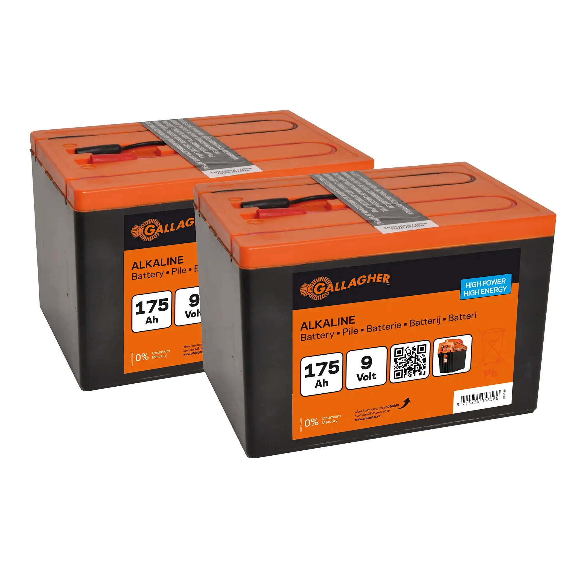 Gallagher Duopack Alkaline Battery 9V - Long-lasting Power