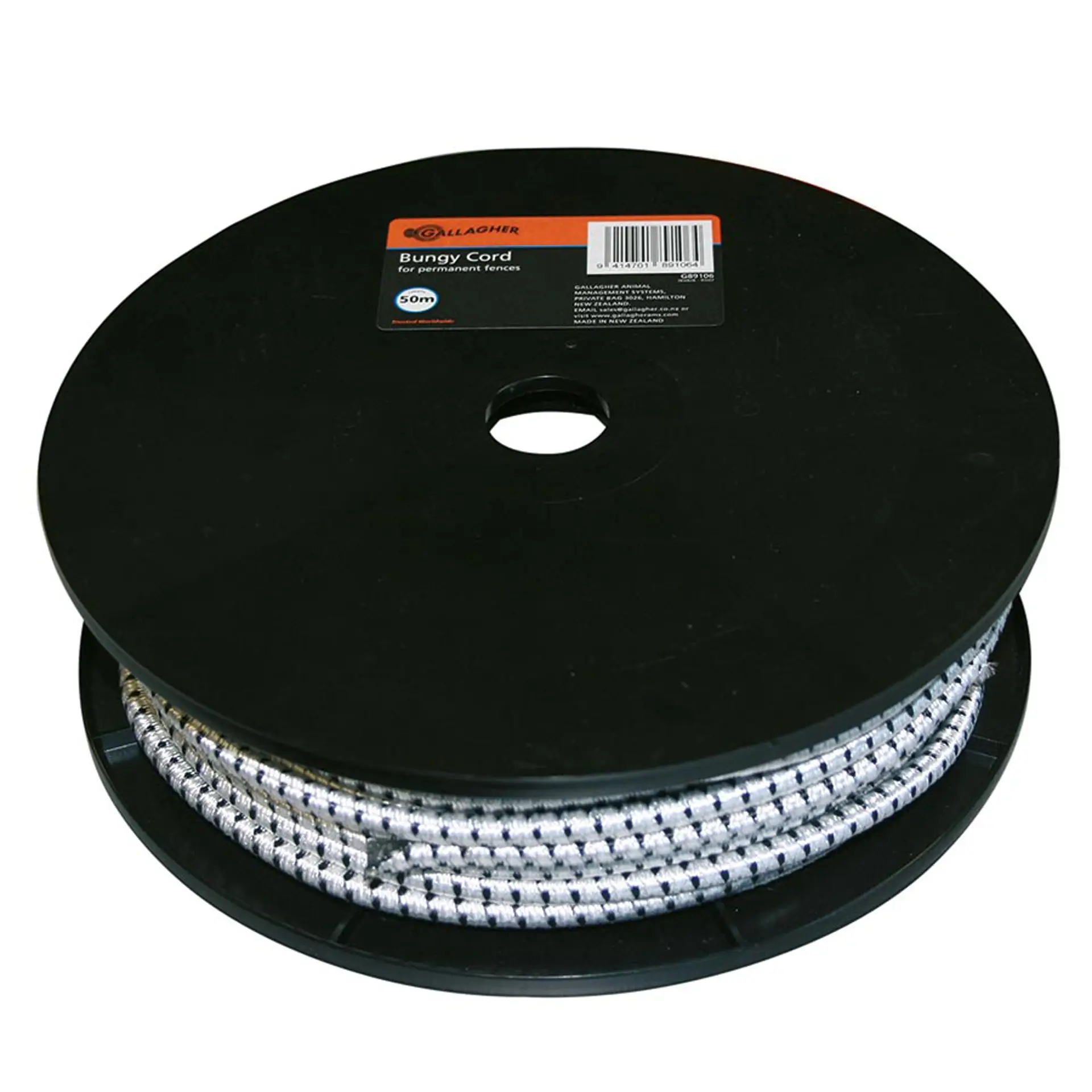 Gallagher Elastic Cord White - 50m Roll 