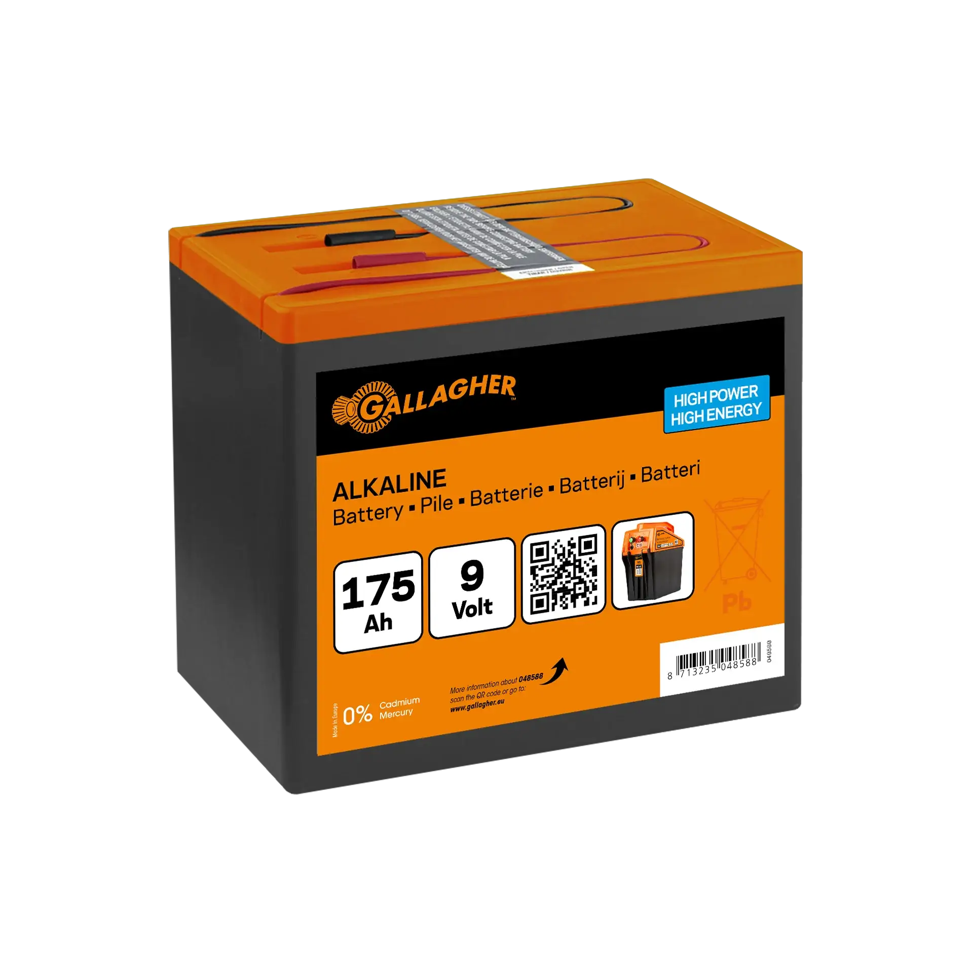 Gallagher Powerpack 9V/175Ah - Long-lasting Performance