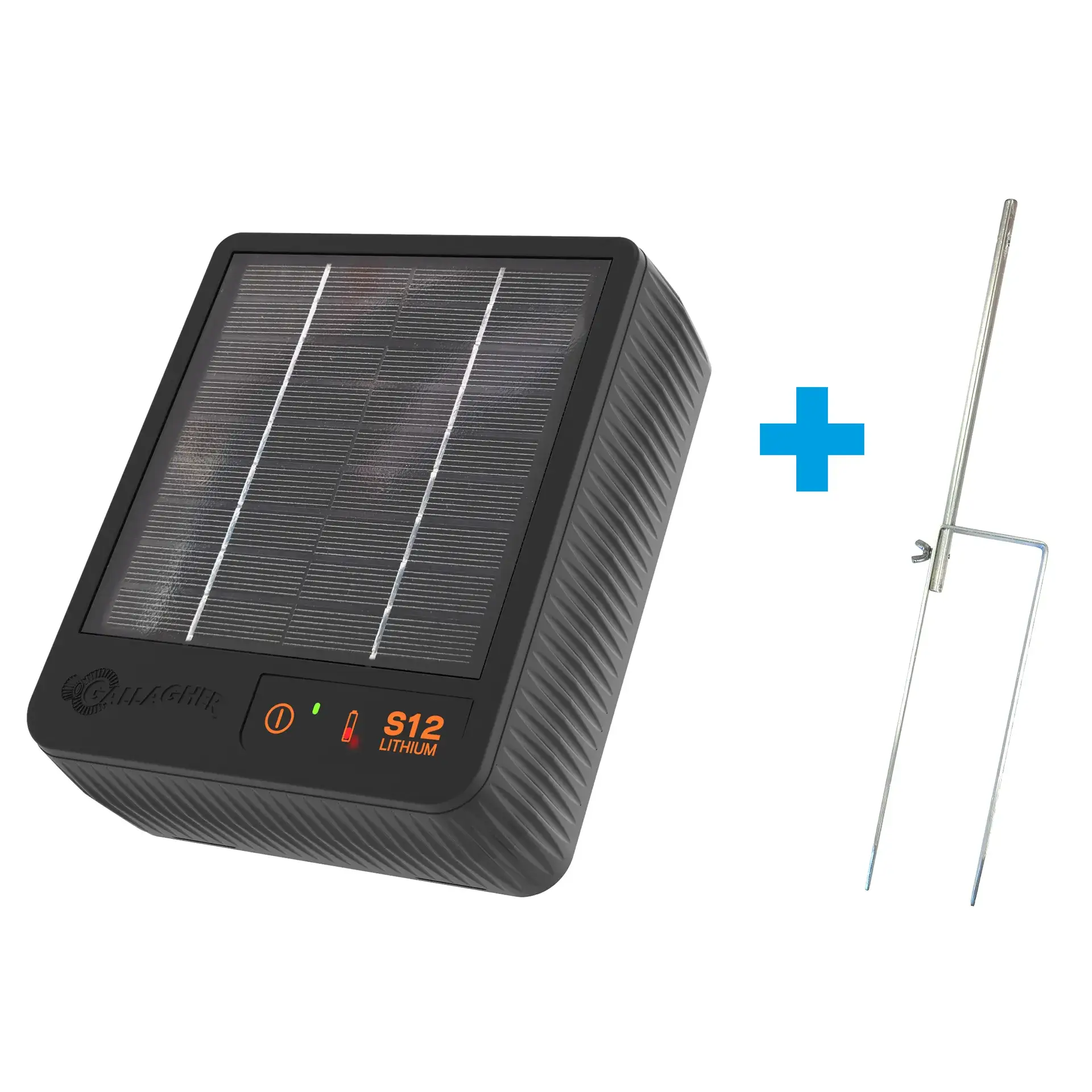 Gallagher S12 Solar Energizer - Includes Li Battery 