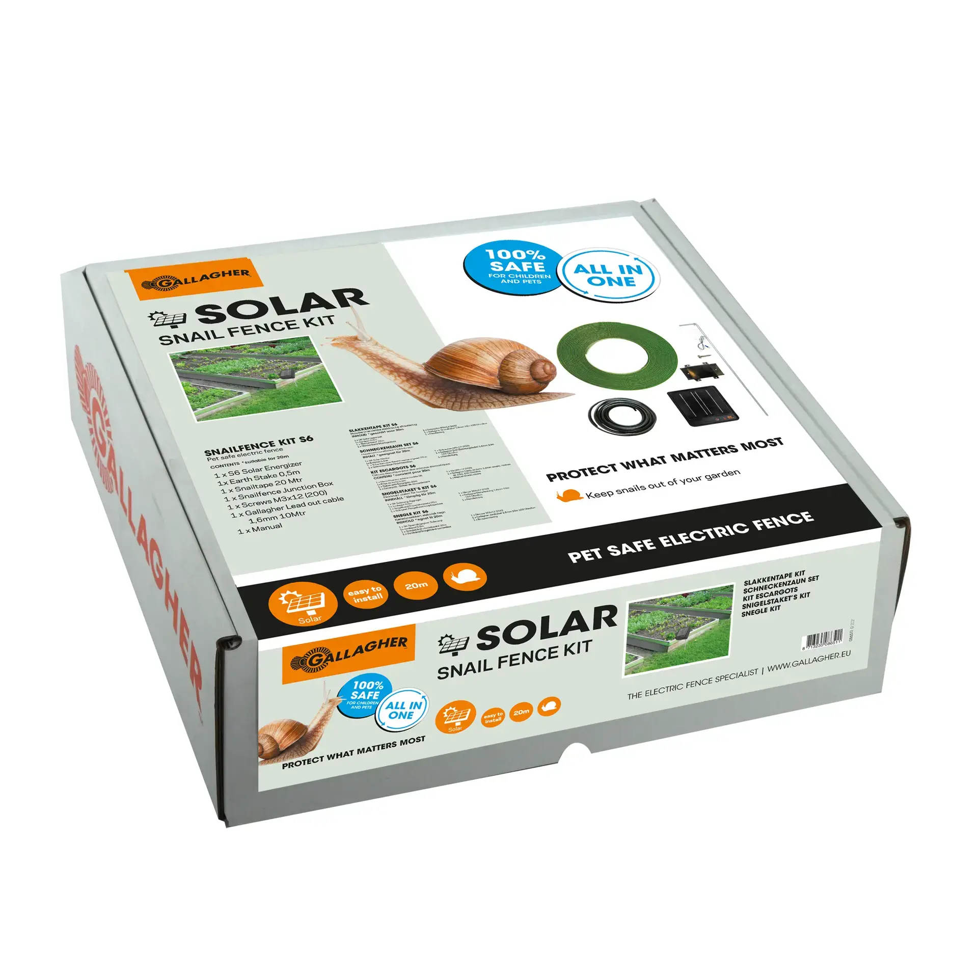 Gallagher Snail Tape Kit S6 Solar - Complete Set 