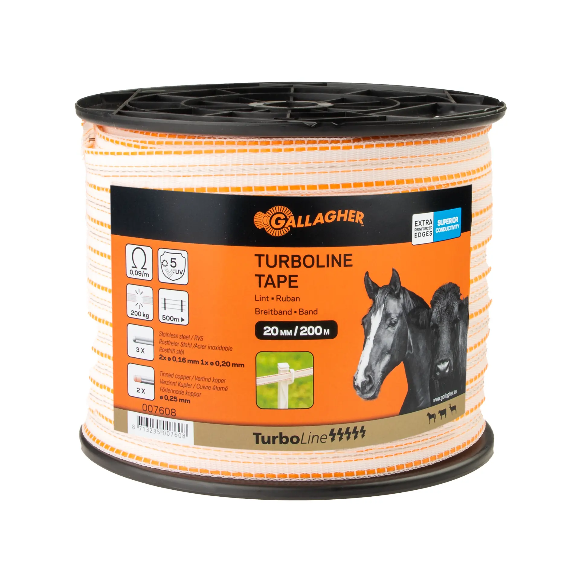 Gallagher TurboLine Ribbon 20mm 200m - Flexible and Efficient