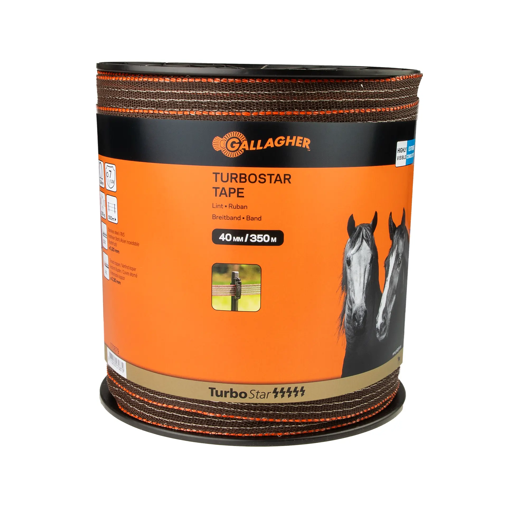 Gallagher TurboStar Tape 40mm Terra 350m - Durable and Strong 