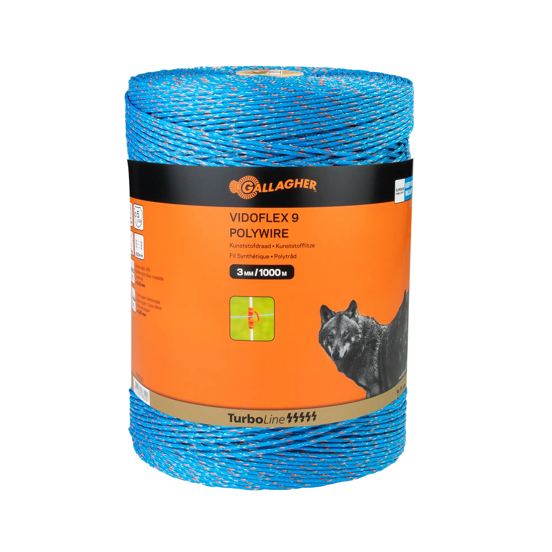Gallagher Vidoflex 9 TurboLine Plus Blue - Superior Conductivity