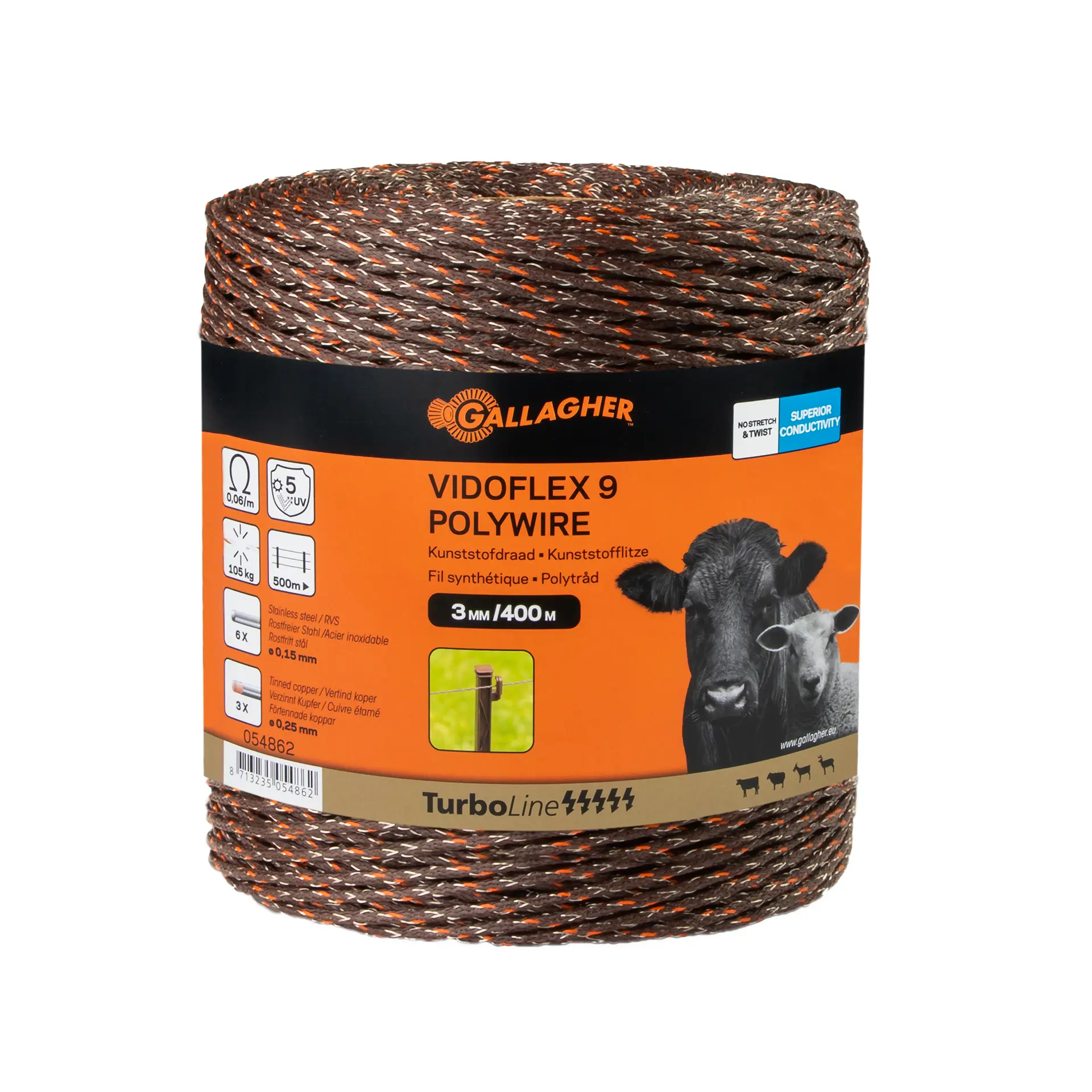 Gallagher Vidoflex 9 TurboLine Plus Terra - Reliable Conduction