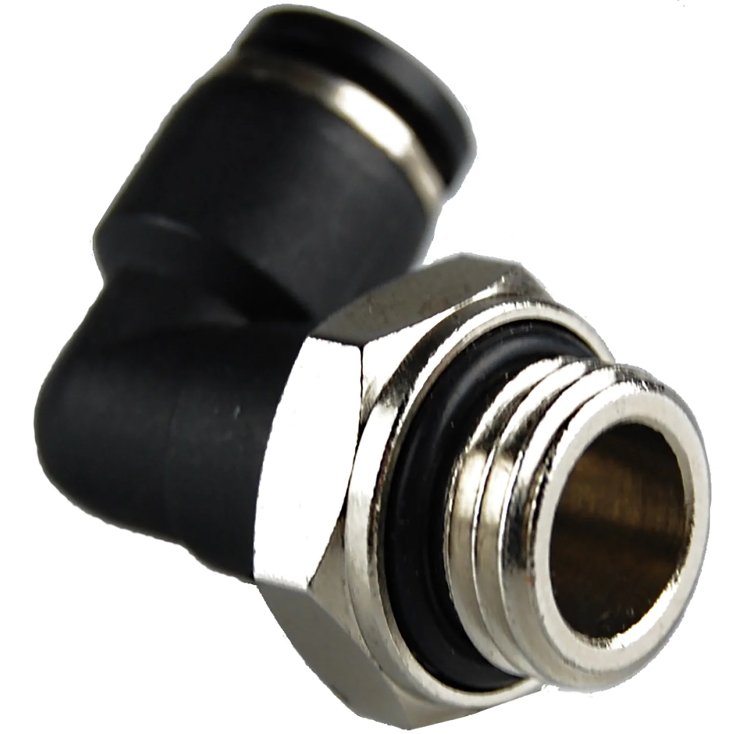 Screw coupling elbow with O-ring 6x1/4"